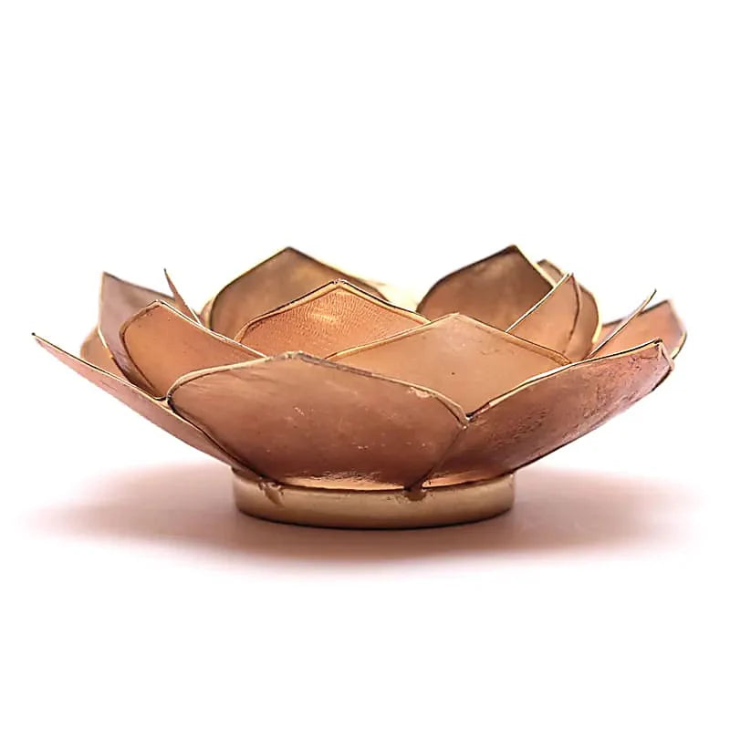 Lotus sfeerlicht bladvorm smoked/beige goudrand