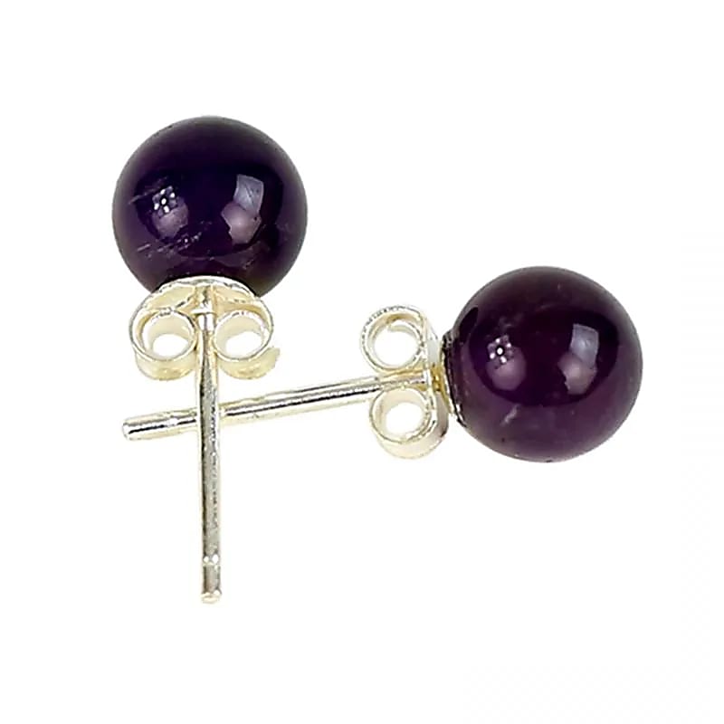 Amethist oorstekers 925 zilver