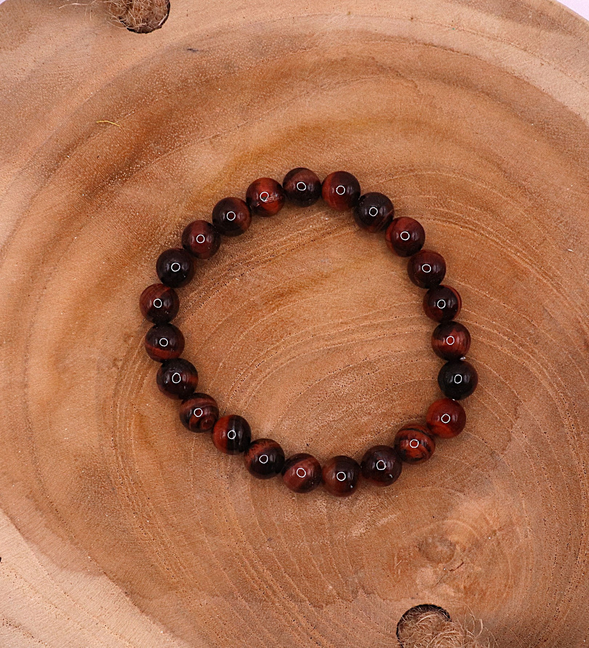 Armband rode tijgeroog AA kwaliteit elastisch