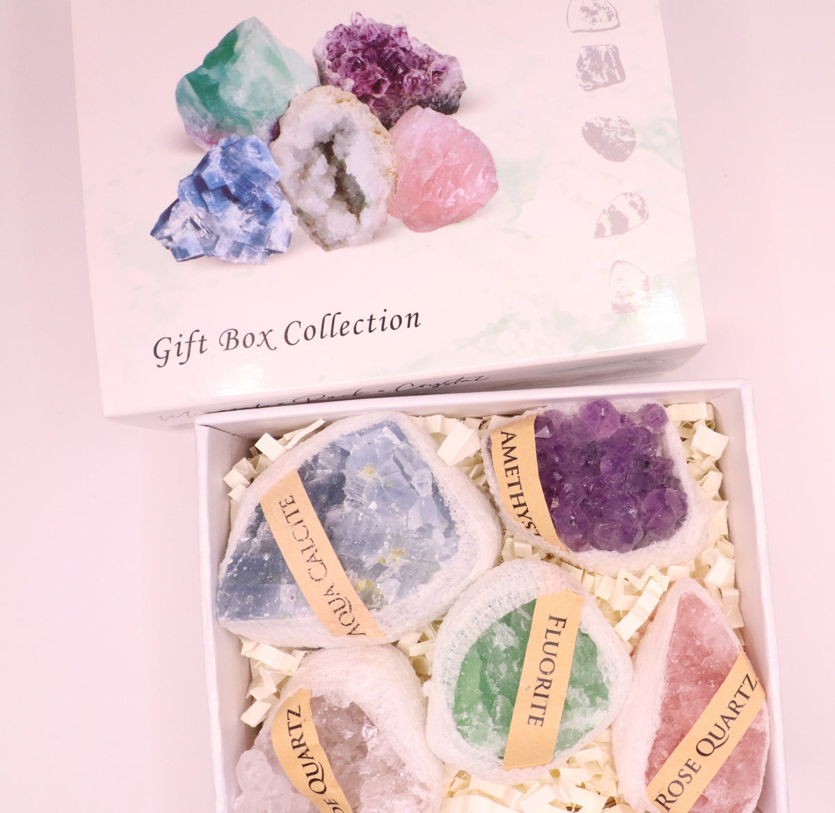 Mineralen geschenkdoos display