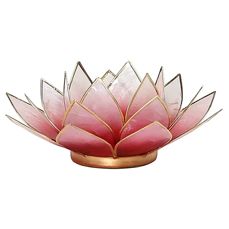 Lotus sfeerlicht rood/roze goudrand